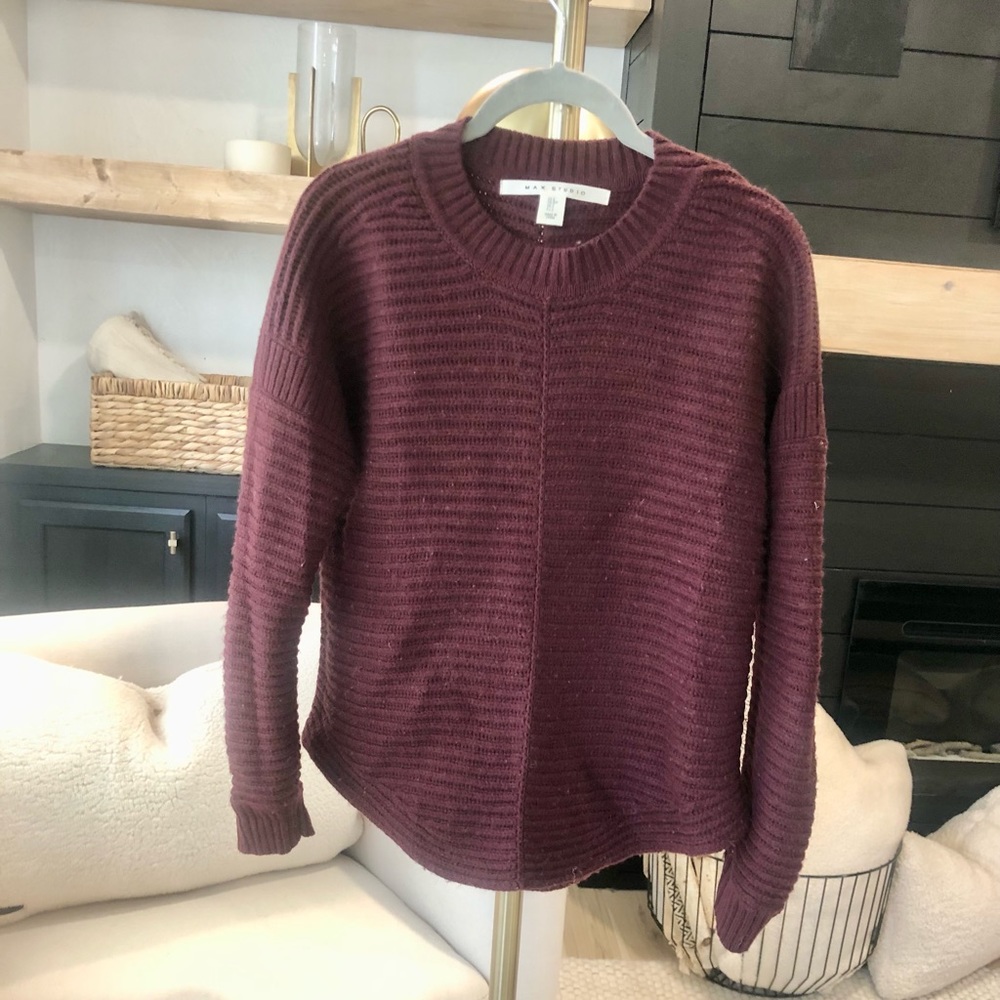 Anthropologie x Max Studio maroon wool sweater